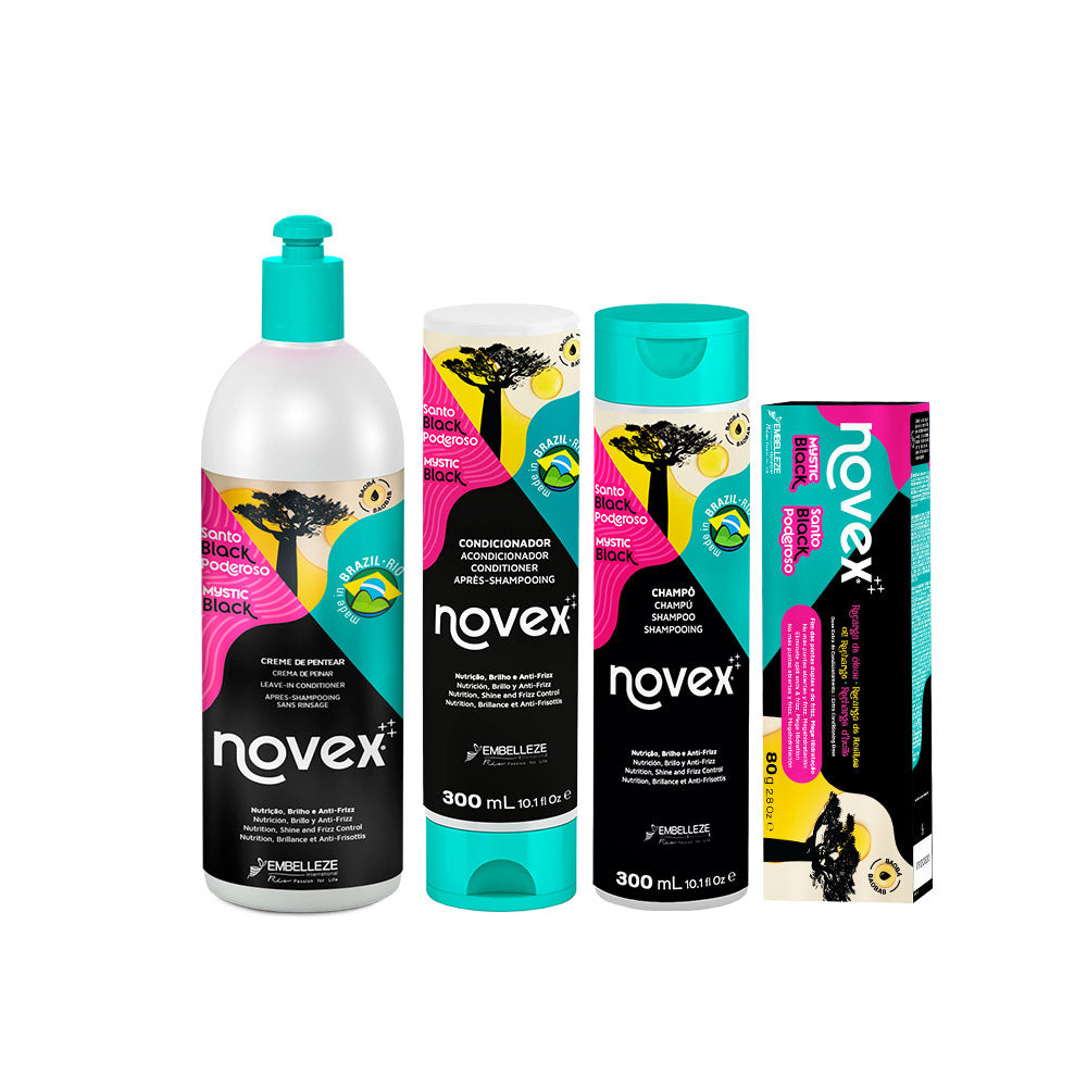 Kit Novex Santo Black Poderoso Cuidado Diários