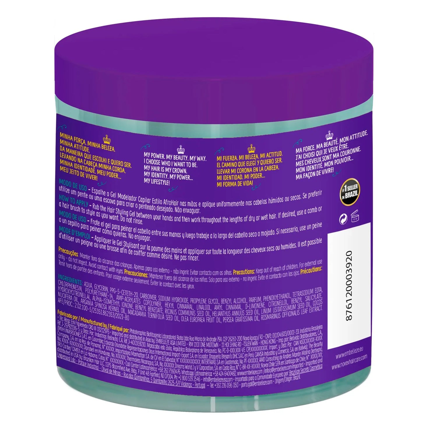 Gel Modelador Capilar Estilo AfroHair 500ml