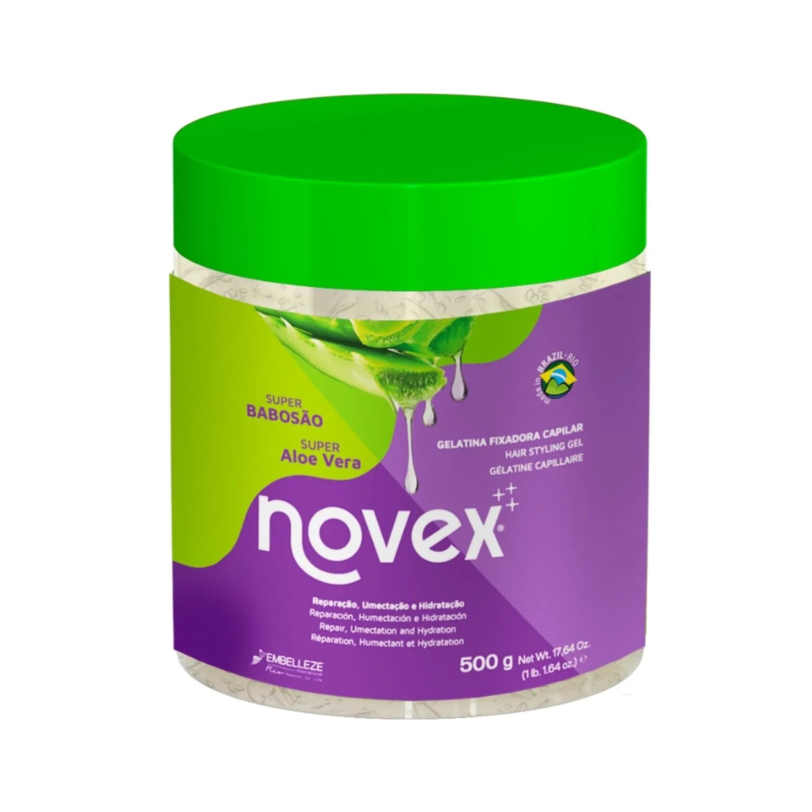 Gelatina Fixadora Novex Super Babosão Aloe Vera 500g