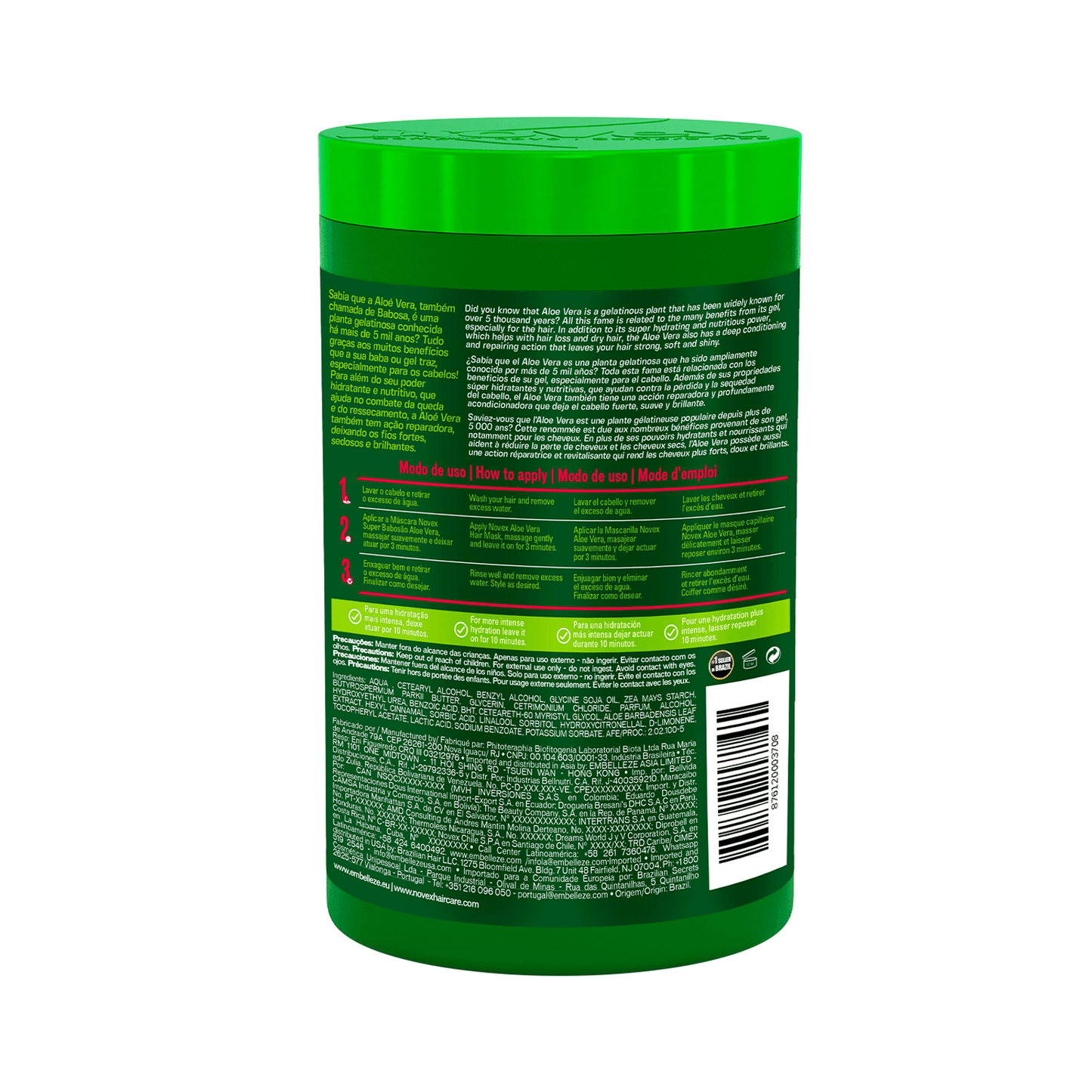 Máscara Capilar Novex Super Babosão Aloe Vera 400g